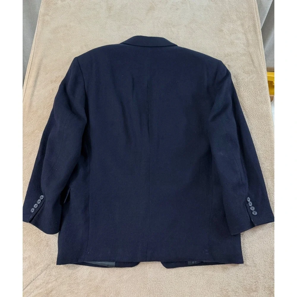 Nordstrom Loro Piana CamelHair Blazer Mens 48R Navy Blue Sport Coat USA Made EUC